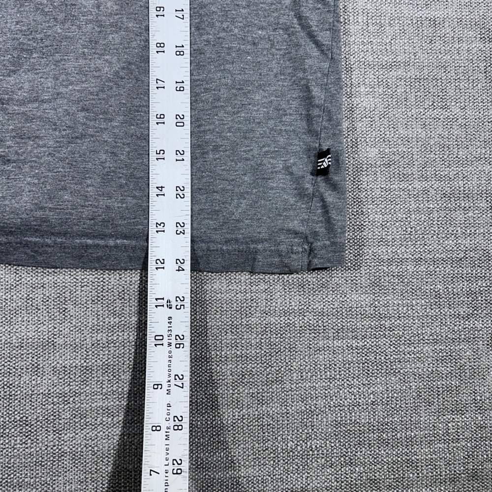 Adidas T-Shirt Mens Small Gray Good Short Sleeve Embroidered Logo Heathered - Picture 5 of 8